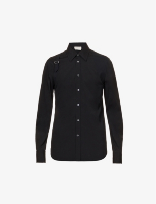 ALEXANDER MCQUEEN: Harness stretch-cotton shirt