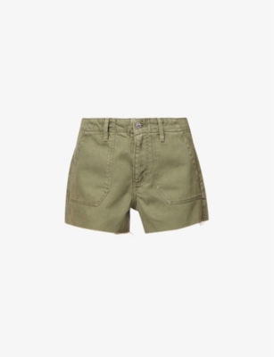 PAIGE MAYSLIE MID-RISE DENIM SHORTS