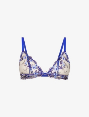 Selfridges & Co Women Clothing Underwear Bras Balconette Bras Idylle à Giverny floral-embroidered stretch-woven bra 