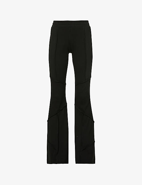 (DI)VISION: Flared mid-rise cotton trousers