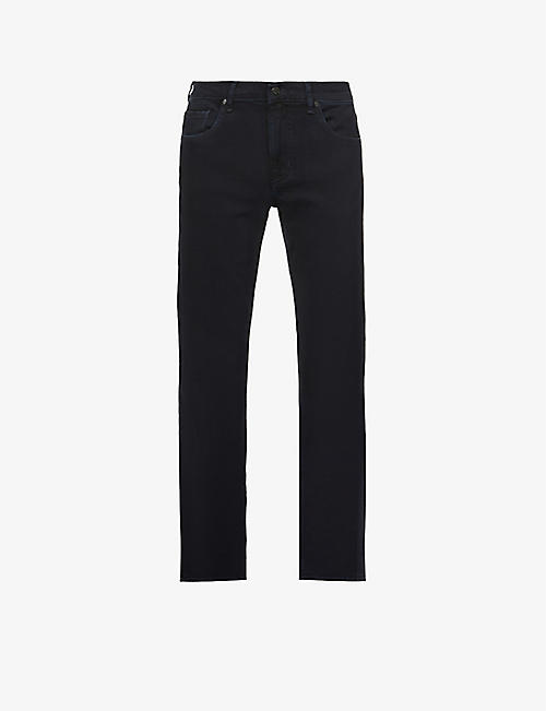 7 FOR ALL MANKIND: Standard Luxe Performance regular-fit straight stretch-denim jeans