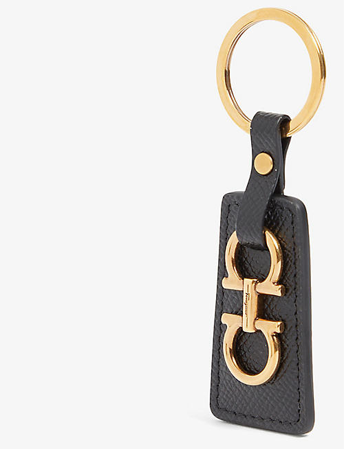 Selfridges & Co Women Accessories Keychains Debbie gold-toned and leather keyring 