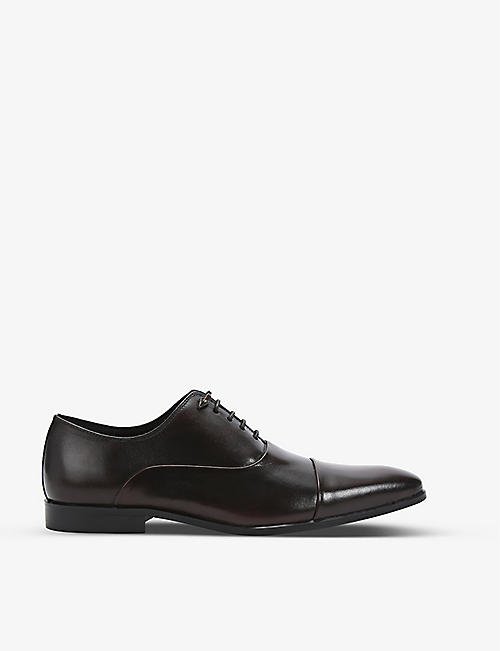 KURT GEIGER LONDON: Hardy brass-eyelet leather Oxford shoes