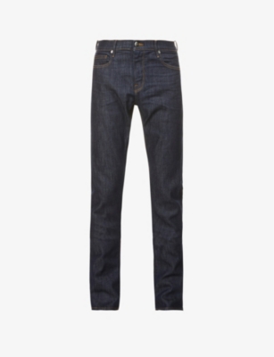 Frame L'homme Mid-rise Straight-leg Stretch-denim Jeans In Blue