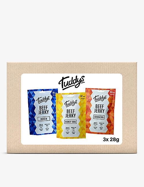 TUDDY'S: Beef jerky variety pack 3x28g