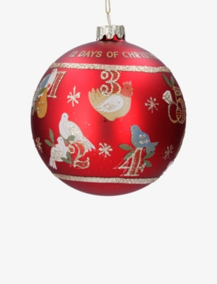 SELFRIDGES EDIT: 12 Days glass ball Christmas decoration