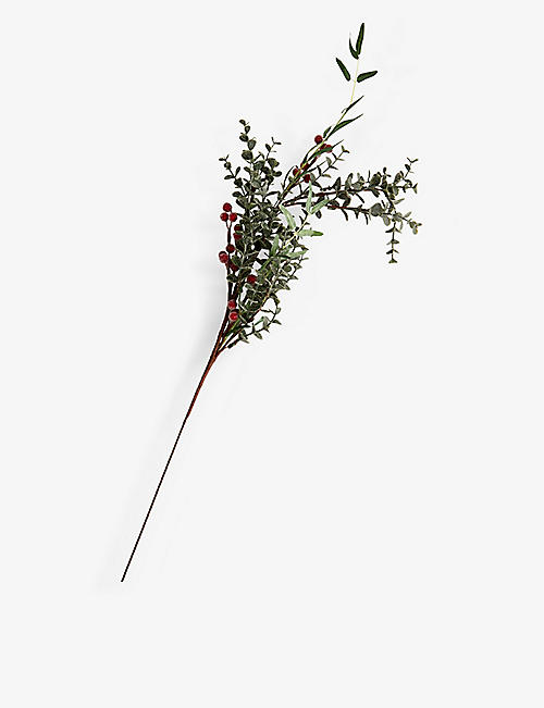 CHRISTMAS: Eucalyptus and red berry Christmas decoration 69cm