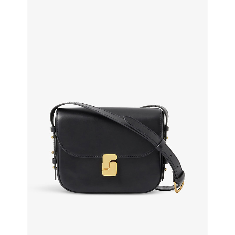 Soeur Belissima Mini Leather Cross-body Bag In Black