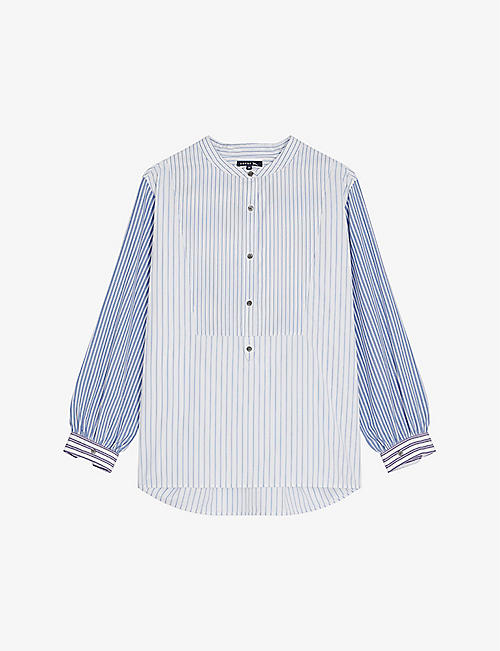 SOEUR: Pensee striped cotton shirt