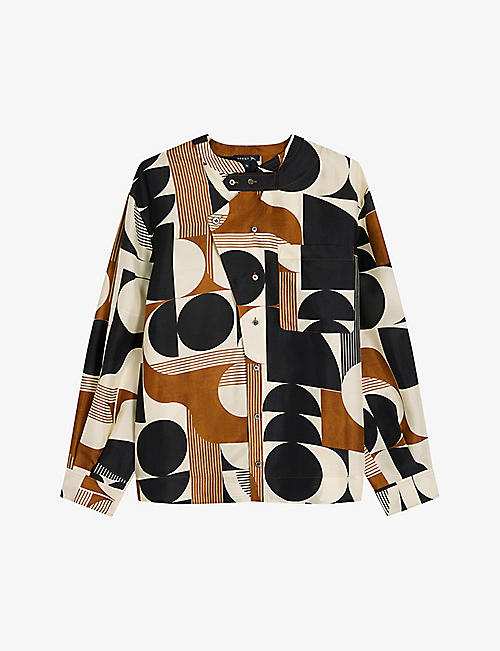 SOEUR: Philo abstract-print silk shirt