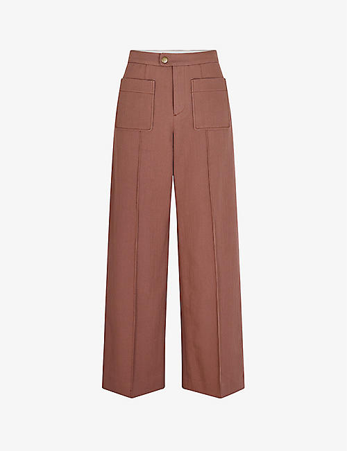 SOEUR: Harry wide-leg twin-pocket cotton trousers
