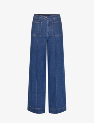SOEUR: Harry straight-leg high-rise stretch-denim jeans