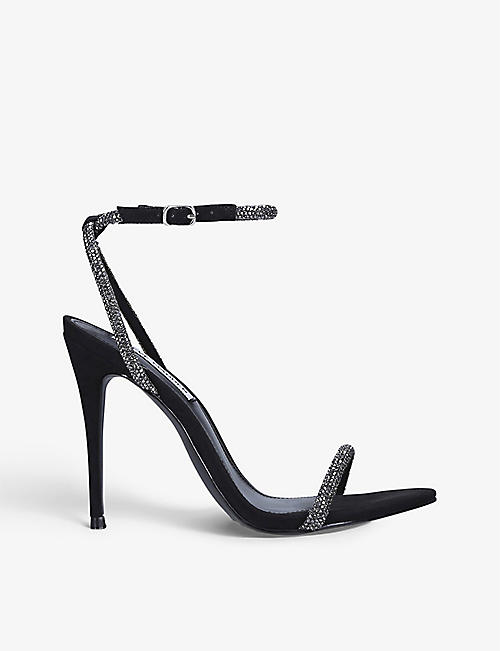 STEVE MADDEN: Breslin rhinestone-embellished suede heels