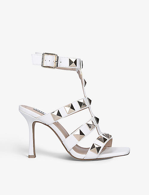 STEVE MADDEN: Capri studded square-to faux-leather heels