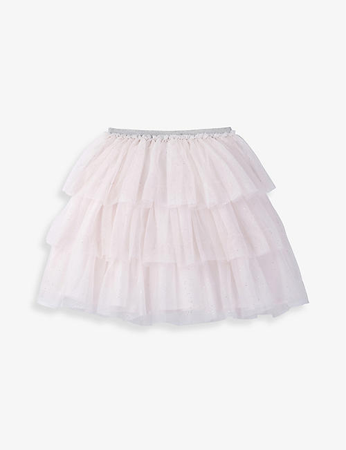 THE LITTLE WHITE COMPANY: Tiered cotton and recycled-polyester tutu skirt 18 months-6 years