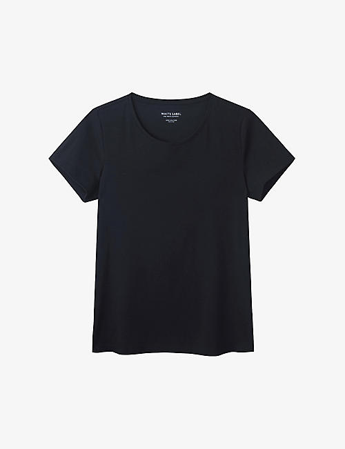 THE WHITE COMPANY: Everyday regular-fit stretch organic-cotton T-shirt