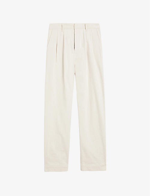 TED BAKER: Talbot regular-fit straight-leg stretch-cotton trousers