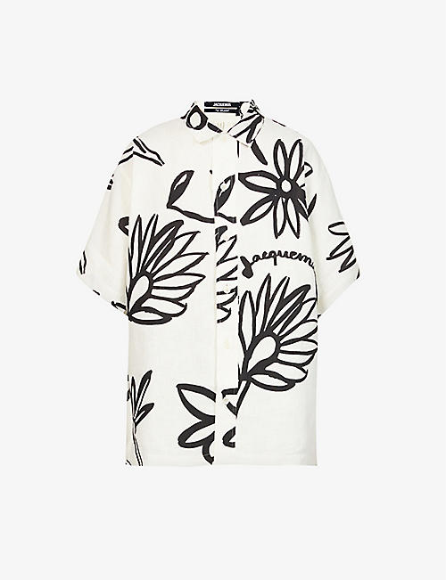 JACQUEMUS: Le Chemise Moisson floral-print linen shirt