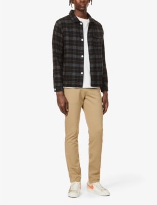 Paige Stafford Straight-leg Mid-rise Stretch-woven Trousers In Golden Elm