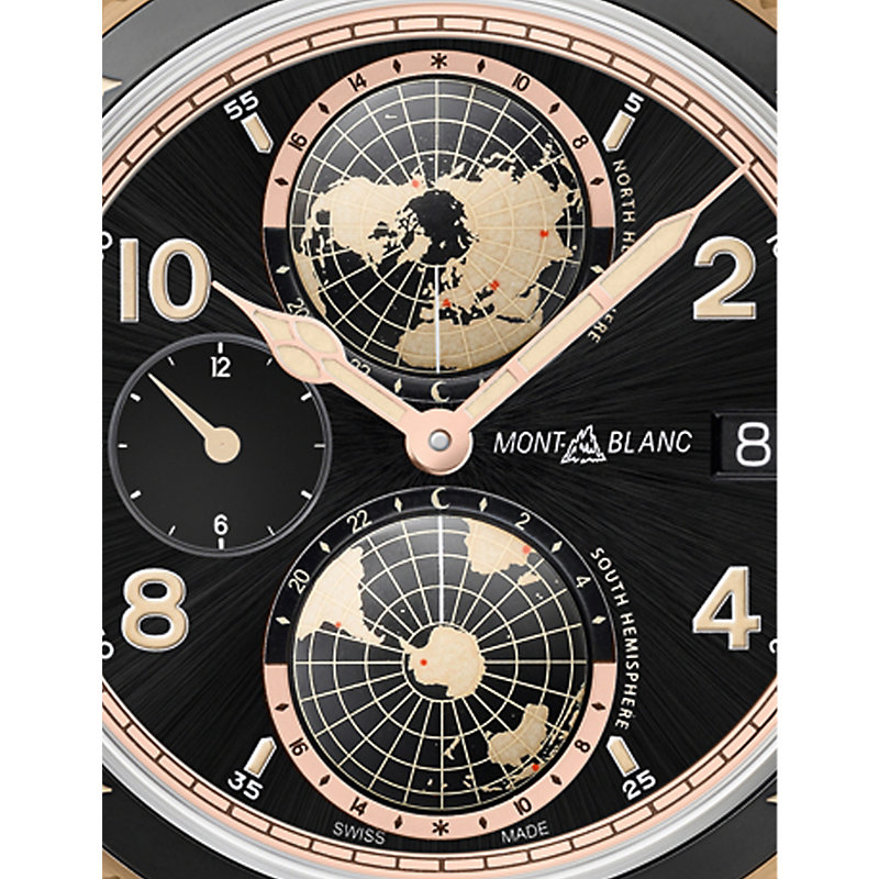 Shop Montblanc Mens Black 119909 1858 Geosphere Limited Edition Bronze Watch