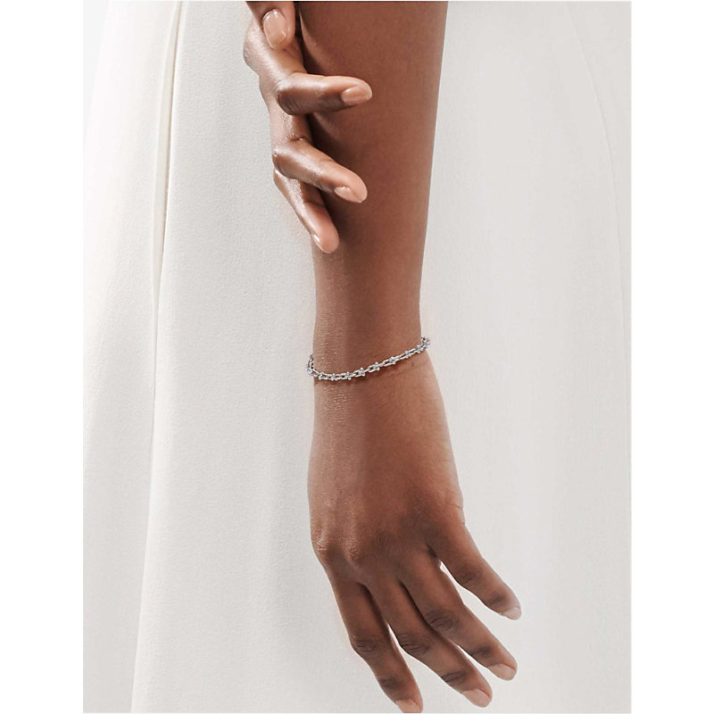 Shop Tiffany & Co Womens Silver Tiffany Hardwear Sterling-silver Link Bracelet