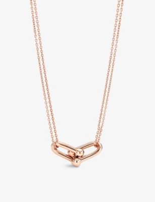 Tiffany & Co Mens Rose Gold Tiffany Hardwear Double Link 18ct Rose-gold Necklace