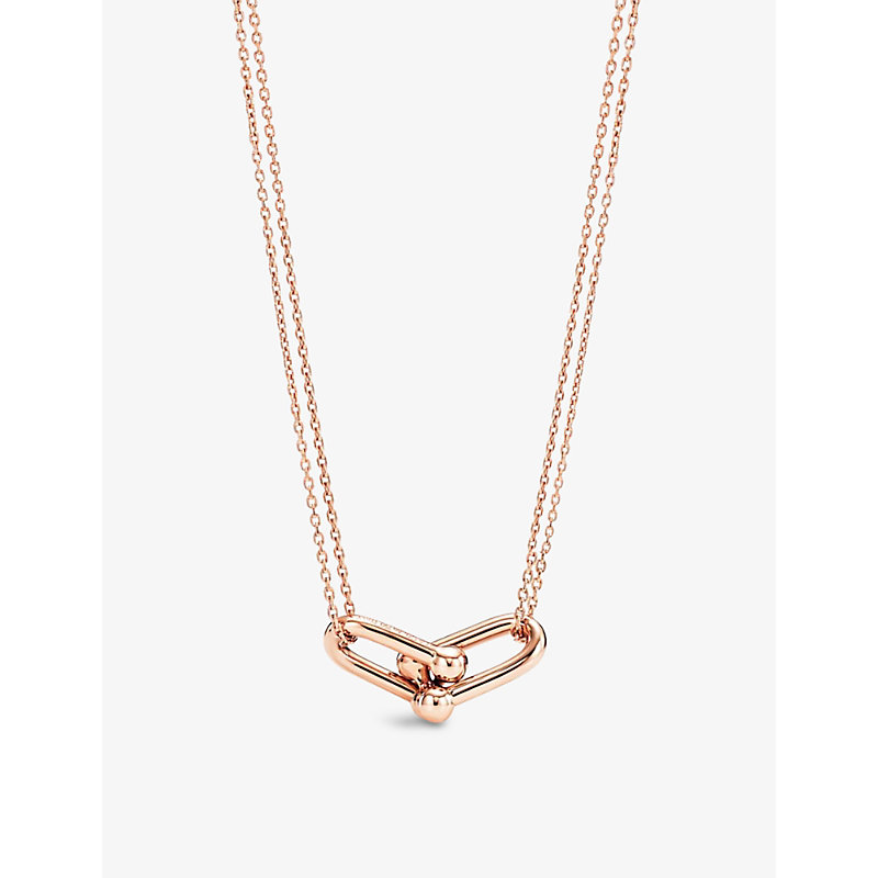 Tiffany & Co Womens Rose Gold Tiffany Hardwear Double Link 18ct Rose-gold Necklace