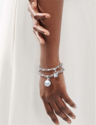 Shop Tiffany & Co Womens Silver Tiffany Hardwear Medium Sterling-silver Bracelet