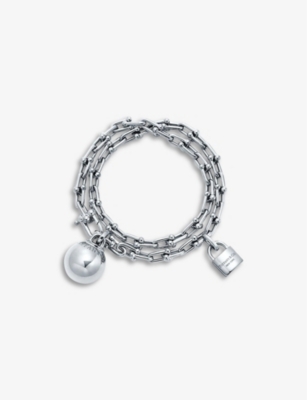 Tiffany & Co Womens Silver Tiffany Hardwear Medium Sterling-silver Bracelet