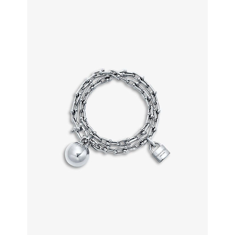 Tiffany & Co Womens Silver Tiffany Hardwear Medium Sterling-silver Bracelet