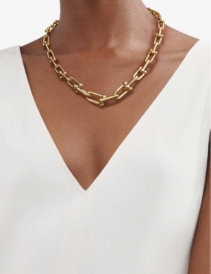 TIFFANY & CO: Tiffany HardWear graduated link 18ct gold necklace