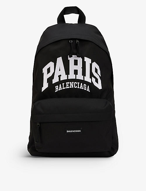 BALENCIAGA: Explorer logo-print shell backpack
