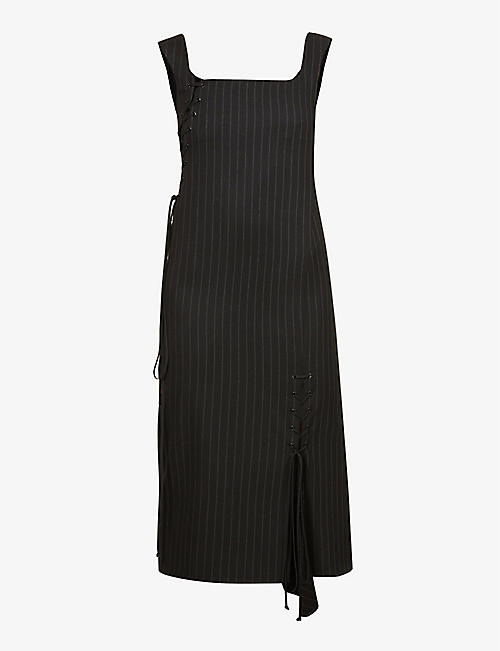 SPORTMAX: Uggioso square-neck stretch-wool midi dress