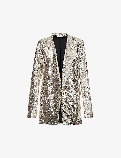 SPORTMAX: Accorta sequin-embellished stretch-woven jacket