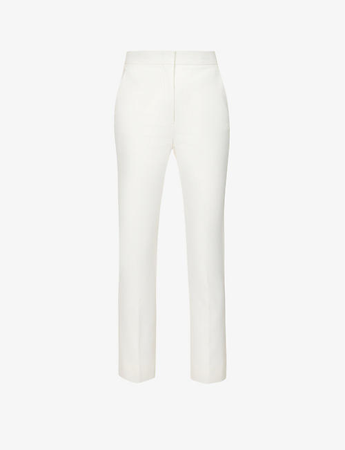 MAX MARA: Campos tapered mid-rise cotton-blend trousers