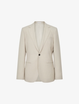 REISS: Single-breasted notch-lapel wool blazer