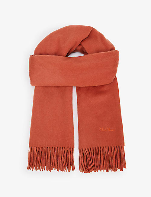 MAX MARA: Baci tassel-trim cashmere scarf