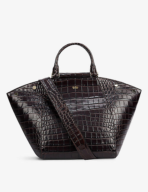 MAX MARA: Anita leather top-handle handbag