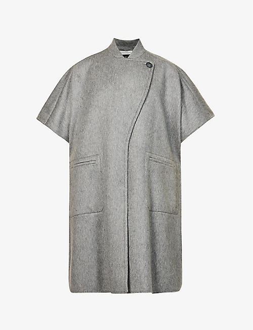 MAX MARA: Canapa relaxed-fit wool-blend cape