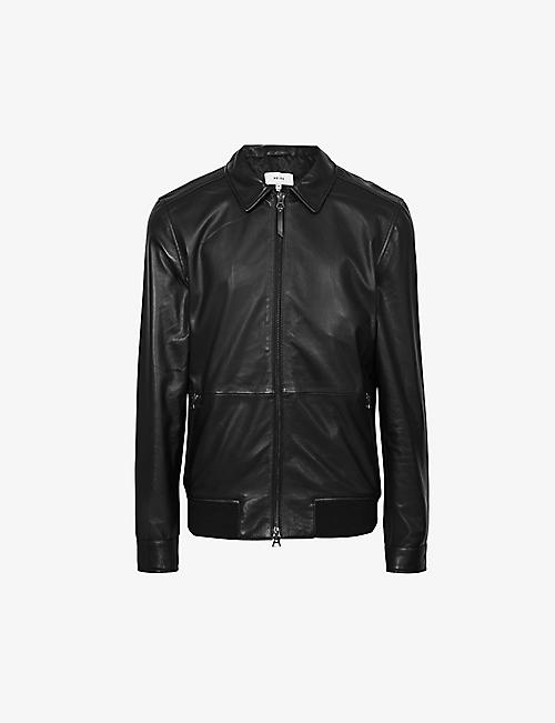 REISS: Saturn leather jacket
