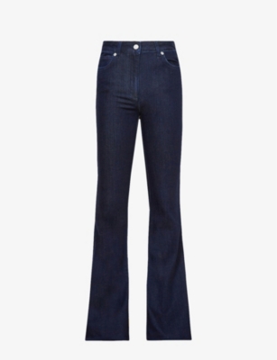 REISS - Beau skinny flared high-rise stretch-denim jeans