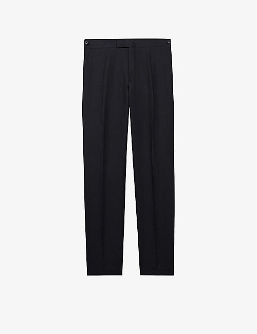 REISS: Kin slim-fit linen suit trousers