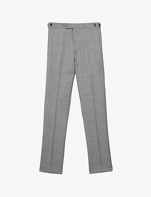 REISS: Buxley regular-fit straight wool trousers