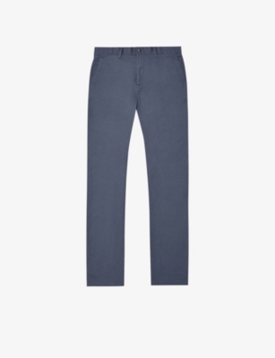REISS REISS MEN'S AIRFORCE BLUE PITCH SLIM-FIT STRETCH-COTTON TROUSERS,55969933
