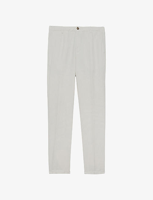 REISS: Truce regular-fit cotton-blend trousers
