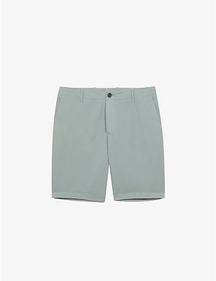 REISS: Ezra cotton-linen blend shorts
