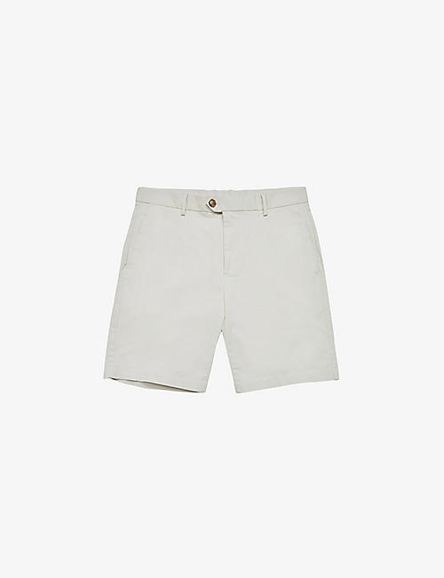 REISS: Wicket buttoned-pocket stretch-cotton chino shorts