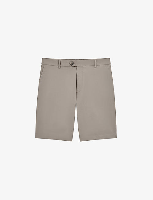 REISS: Wicket buttoned-pocket stretch-cotton chino shorts