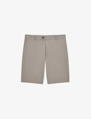 REISS REISS MEN'S MUSHROOM WICKET BUTTONED-POCKET STRETCH-COTTON CHINO SHORTS,56100786