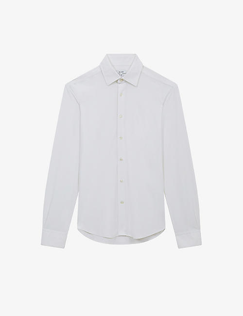 REISS: Storm slim-fit cotton-twill shirt
